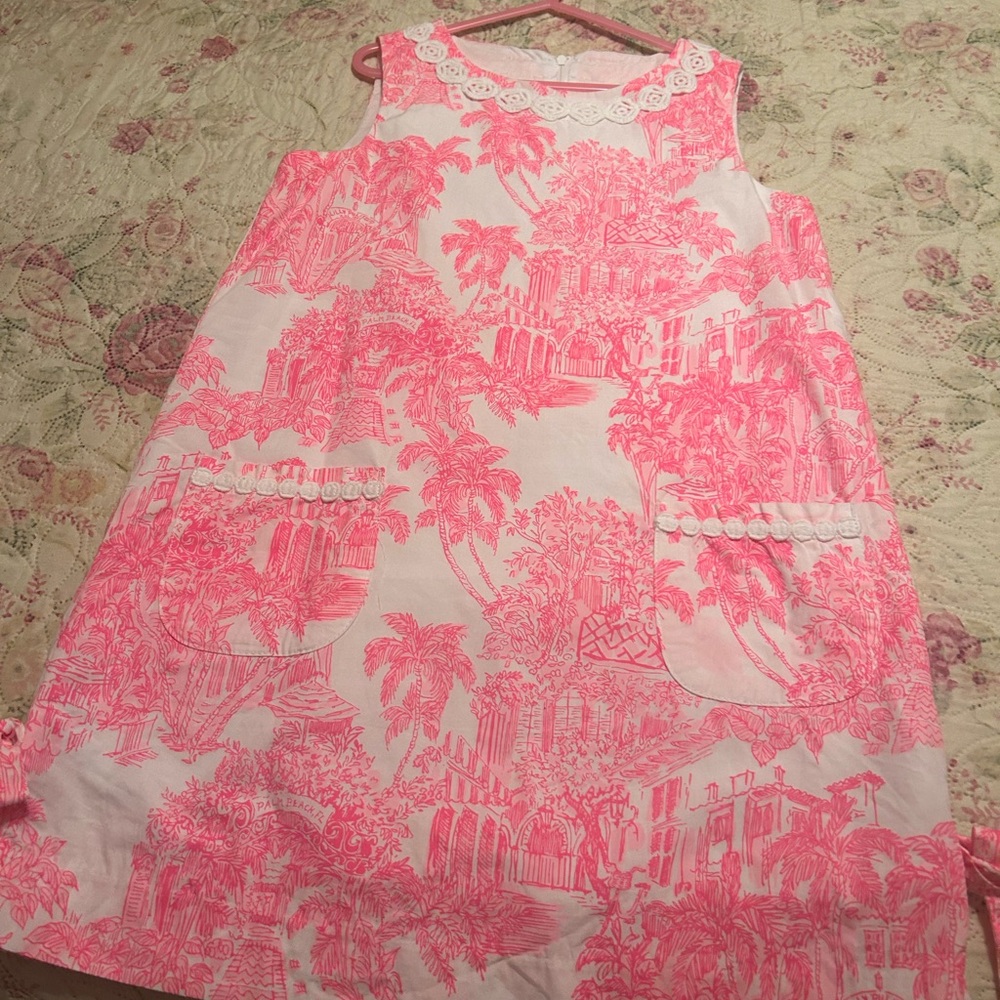 Lilly Pulitzer Pink and White Kids Casual Dress